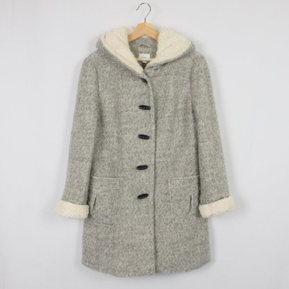 Bossini Wool Blended Hooded Long Jacket